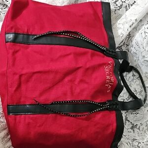 Victoria's Secret Bold Red and Black Tote